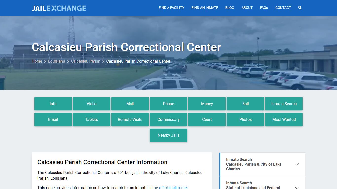 Calcasieu Parish Correctional Center, LA Inmate Search, Information